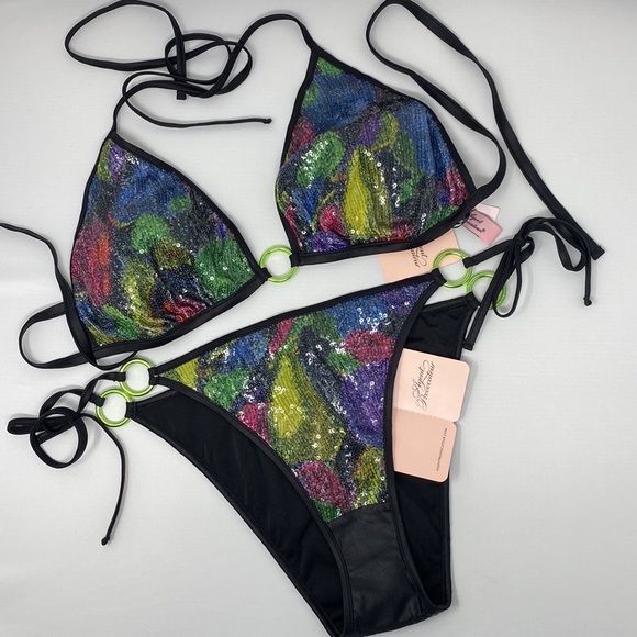 Agent Provocateur Margaritah Sequin Bikini Set NWT $465 - Picture 7 of 12